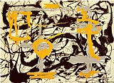 Jackson Pollock Yellow, Grey, Black painting